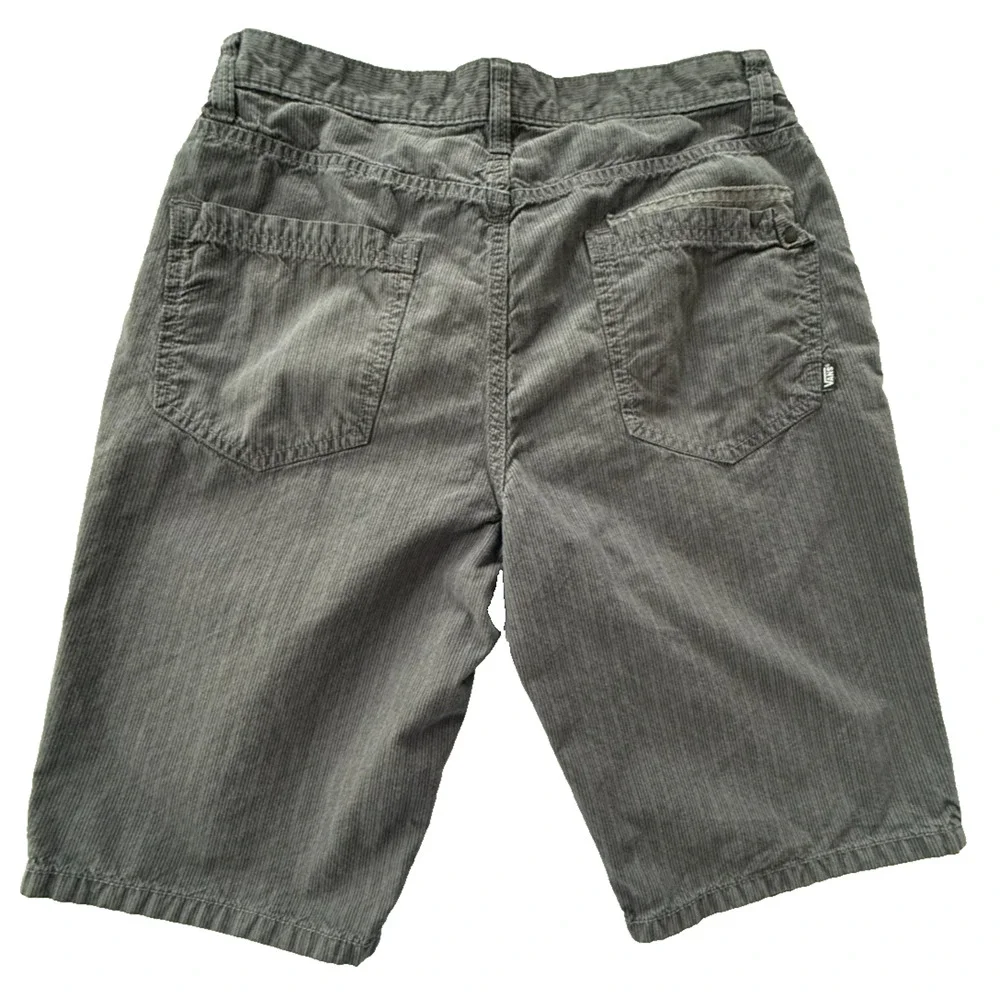 Vans Men’s Gray Shorts Size 28 Cotton Casual Skate Flat Front Pocket Casual